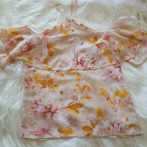 COPY - Charlotte Russe off the shoulder Floral Blouse